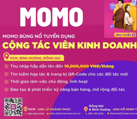 Tuyển Dụng Cộng Tác Viên Kinh Doanh - MOMO