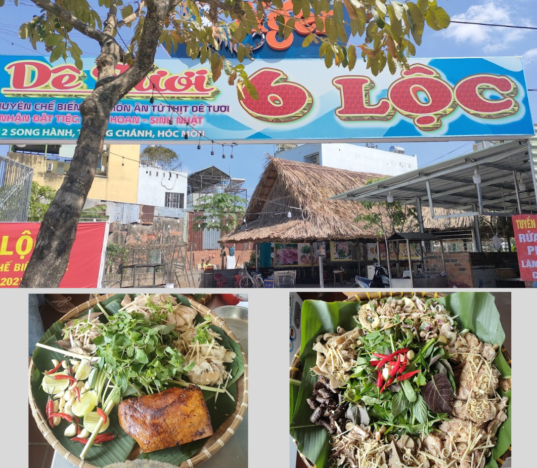 Quán dê tươi 6 Lộc - Nơi thưởng thức món dê ngon nhất Hóc Môn