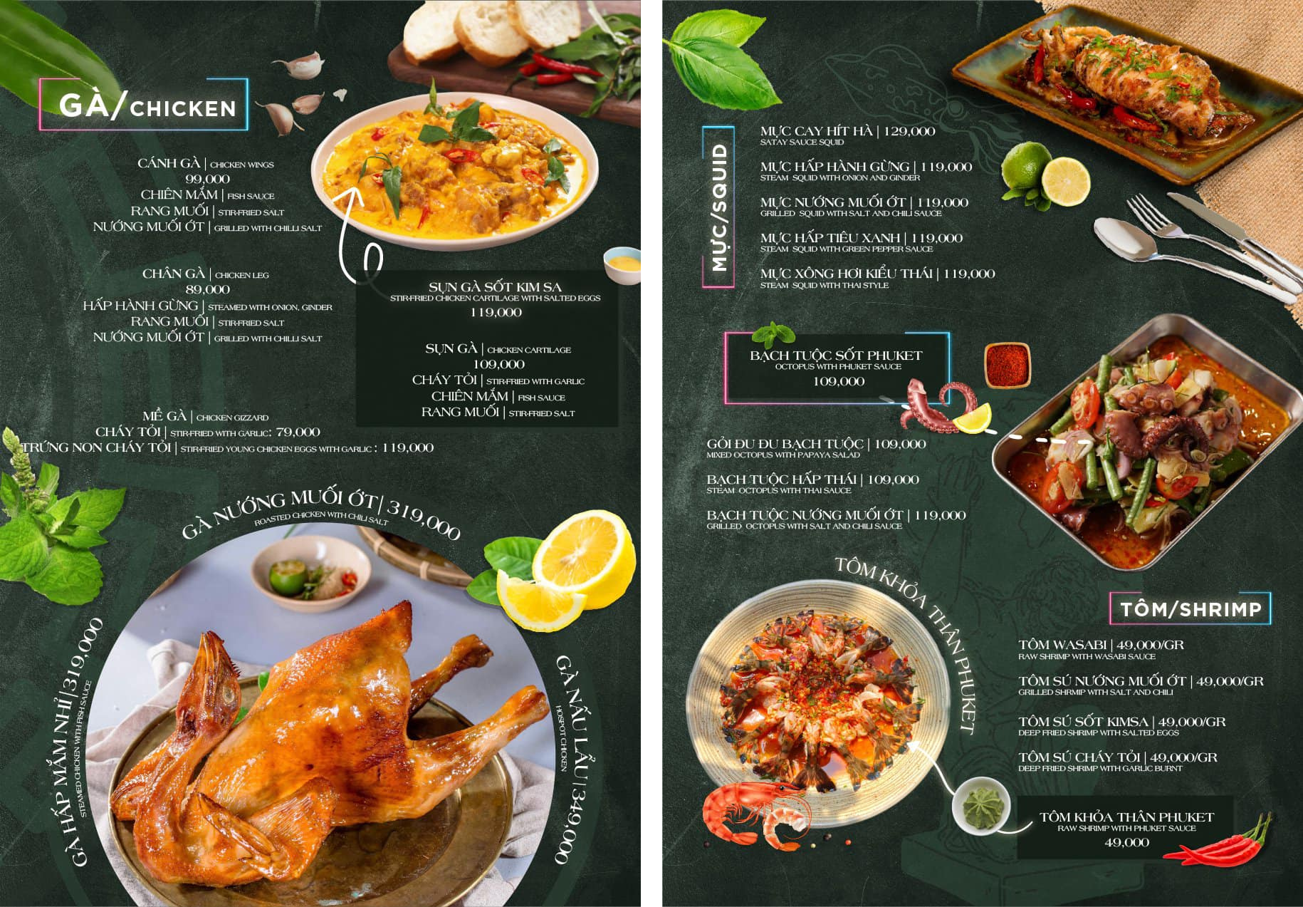 Thực đơn tại Phuket Garden Food & Beer