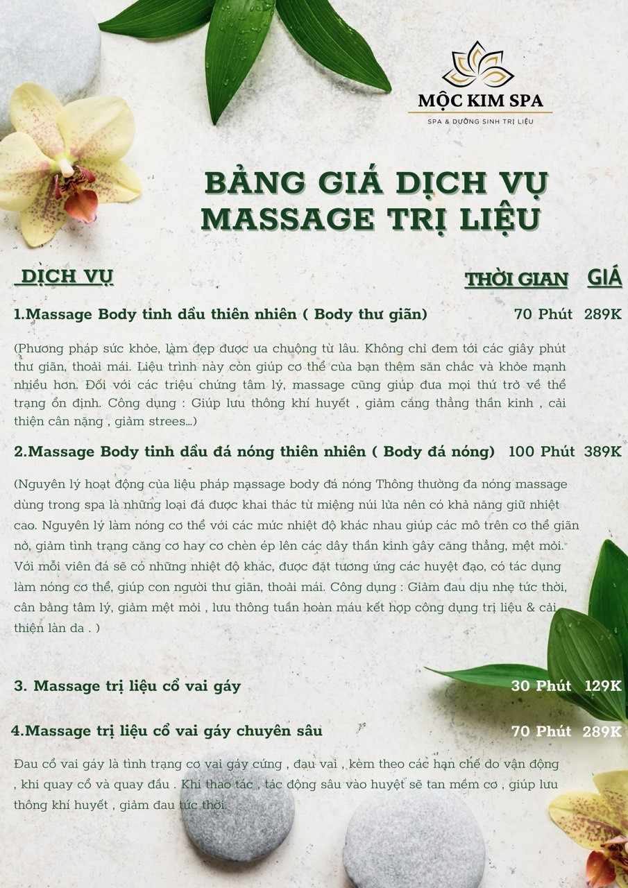 Mộc Kim Spa - Spa trị liệu dưỡng sinh Trung Hoa chuẩn y khoa Quận 12