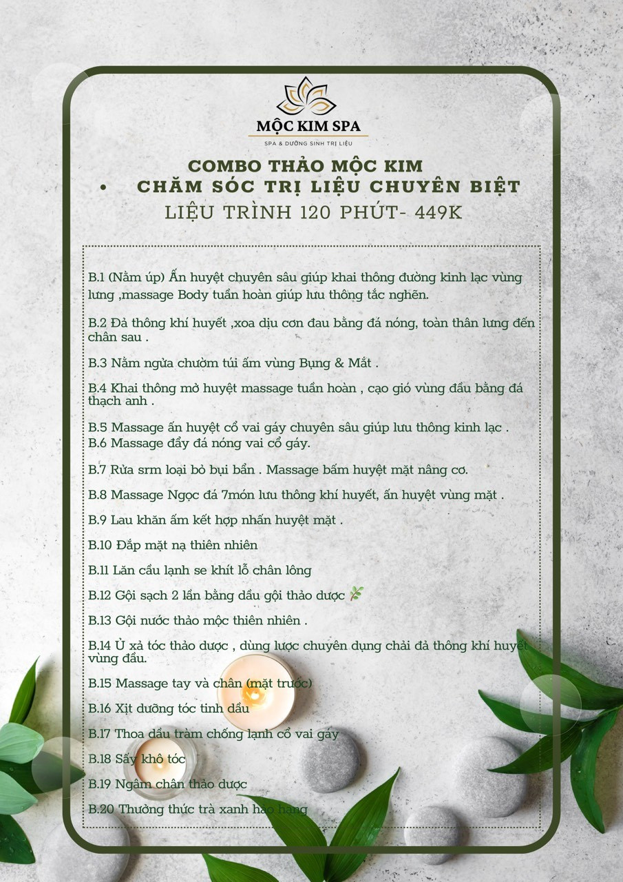 Mộc Kim Spa - Spa trị liệu dưỡng sinh Trung Hoa chuẩn y khoa Quận 12