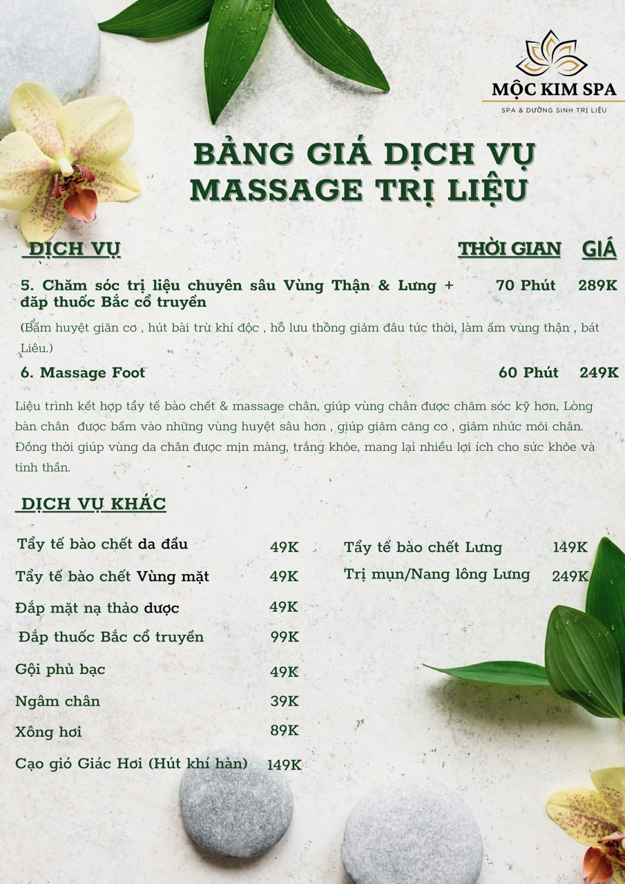 Mộc Kim Spa - Spa trị liệu dưỡng sinh Trung Hoa chuẩn y khoa Quận 12