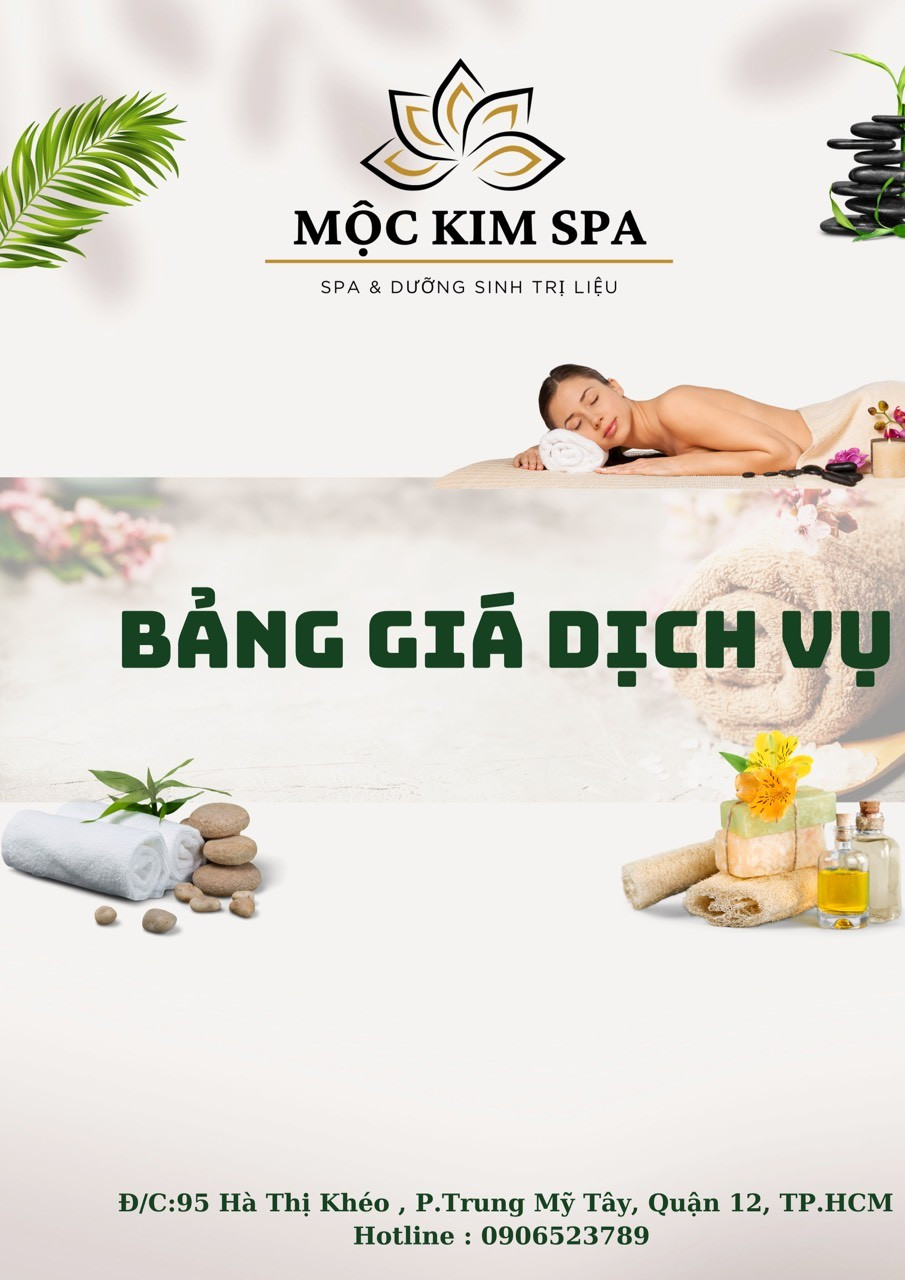 BẢNG GIÁ MỘC KIM SPA