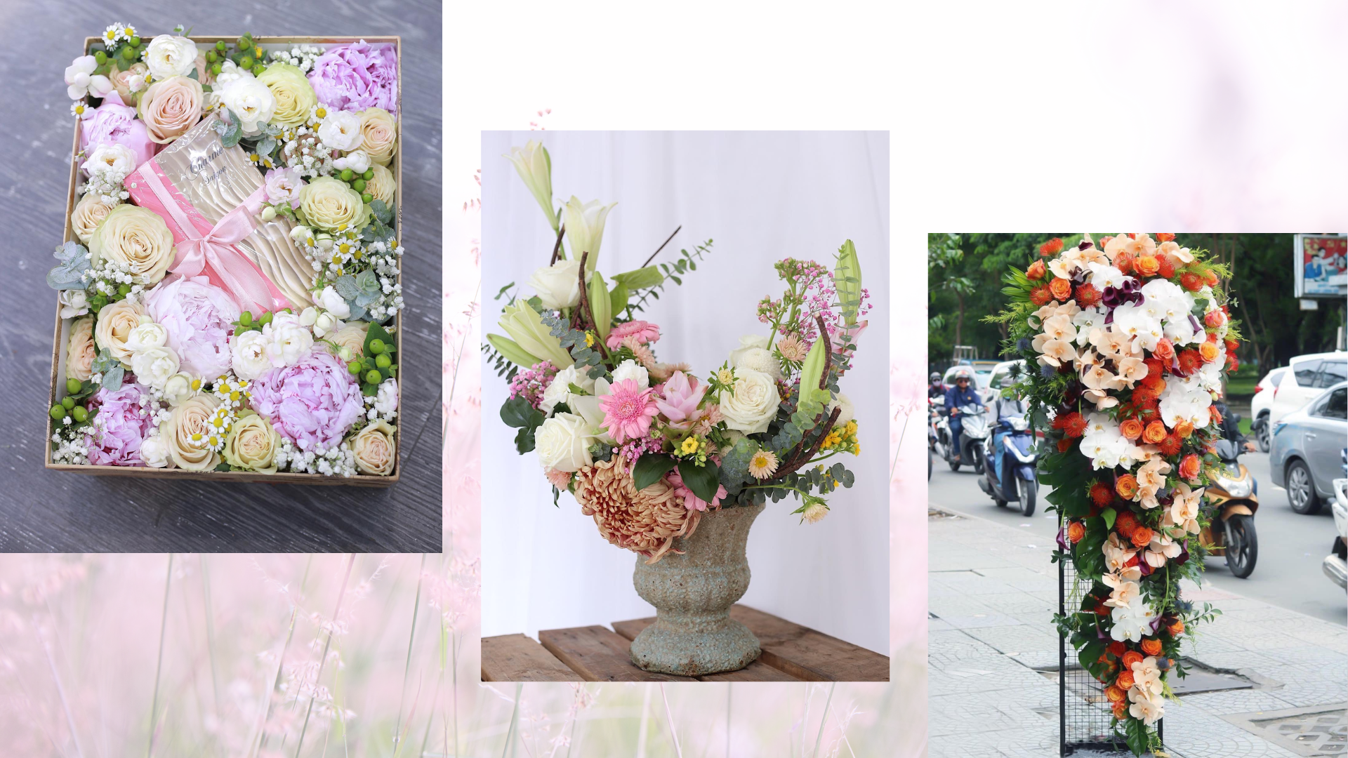 những mẫu hoa có tại MV Flower Cửa Hàng Hoa Chuyên Cung Cấp Hoa Tươi Quà Tặng Chuyên Nghiệp