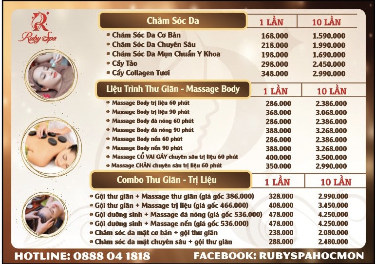 Ruby Spa - Spa Chuyên điều trị hôi nách thâm nách, làm hồng vùng kín số 1 Hóc Môn