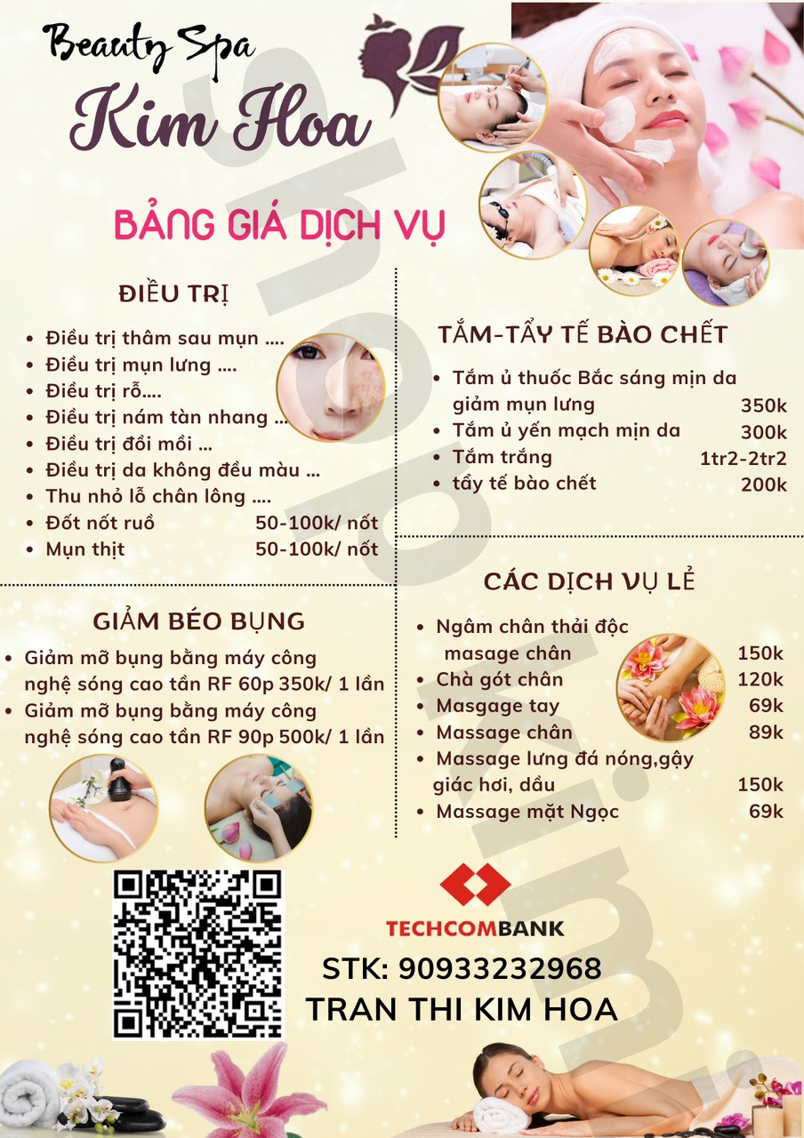 spa kim hoa nơi điều trị da trị mụn uy tín hóc môn